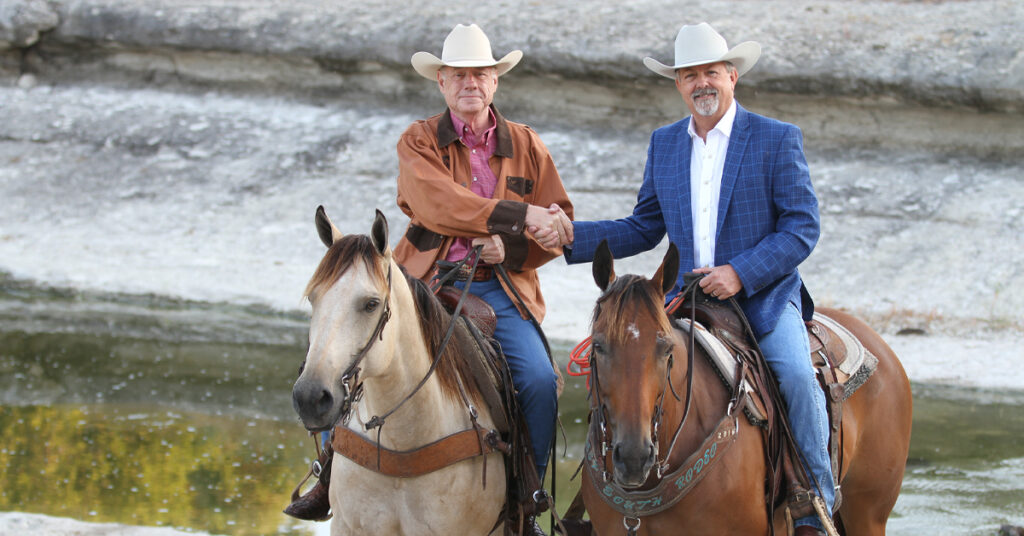 Jim Schwertner and Steve Laukhuf (photo courtesy KRXT)